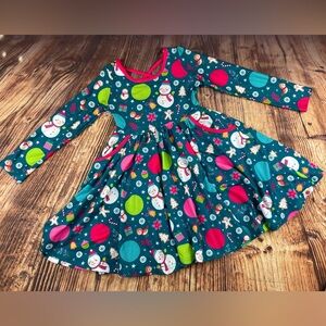 Cheeky Plum Knit Snowman Dress